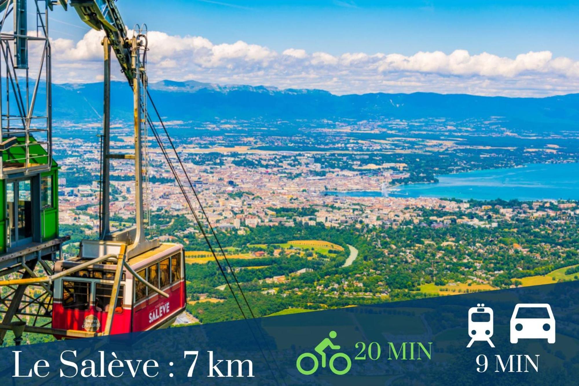 Homey Keola - Parking Prive Gratuit - Aux Portes De Geneve - Au Pied Du Tram - Appartement Avec 1 Chambre Et Un Grand Salon Avec Un Canape-Lit 앵빌리 외부 사진